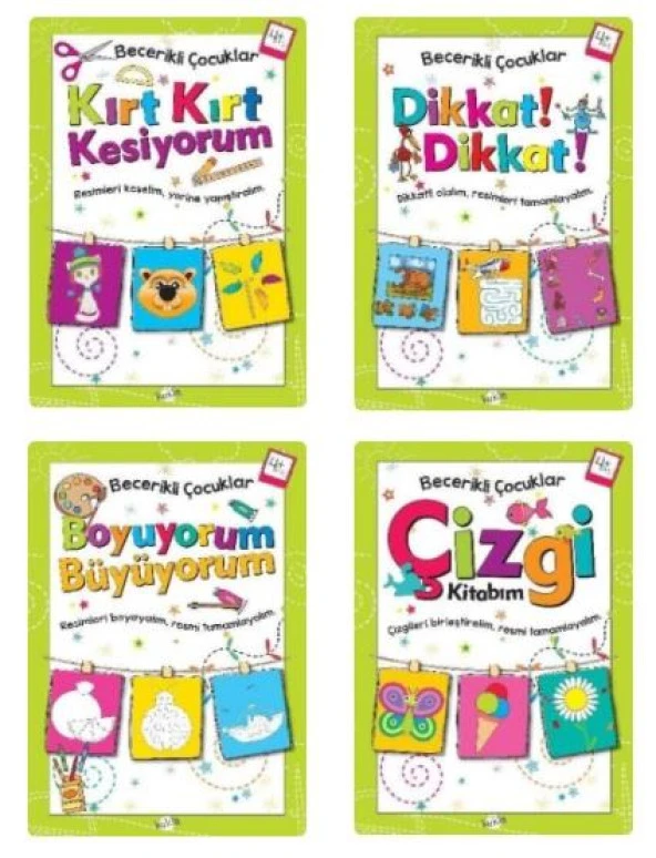 Kukla Becerikli Çocuklar Etkinlik Seti 4+ Yaş 4 Kitap ürün görseli 1