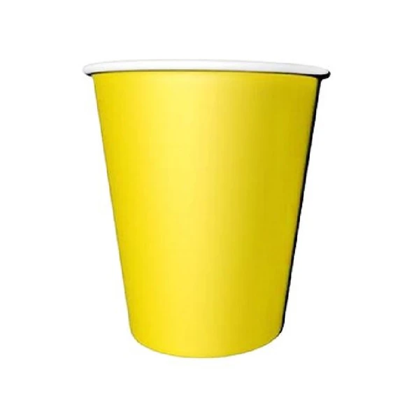 Karton Bardak 8li Limon Sarısı ürün görseli 1