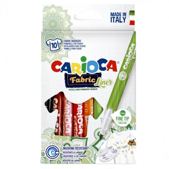 Carioca Keçeli Kumaş Boyama Kalemi Seti 10lu - Resim 4