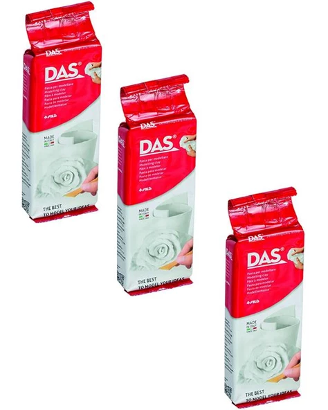 Das Seramik Hamuru Beyaz 250 gr 3 Adet ürün görseli 1