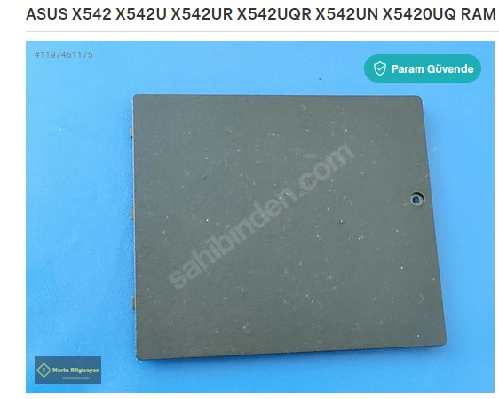 ASUS X542 X542U X542UR X542UQR X542UN X5420UQ RAM KAPAĞI ürün görseli 1