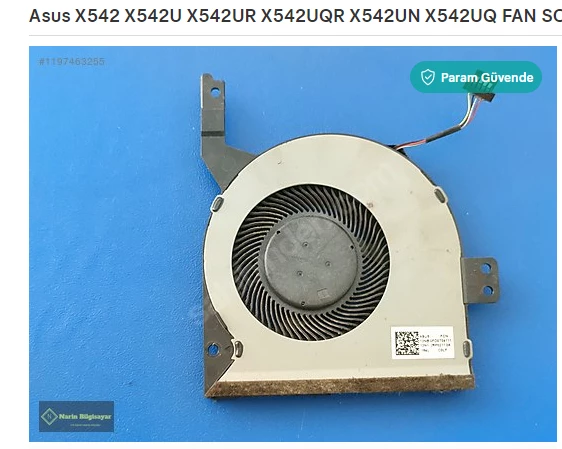 Asus X542 X542U X542UR X542UQR X542UN X542UQ FAN SORUNSUZ ürün görseli 1