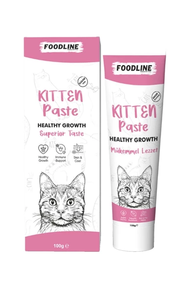 Foodline Kitten Malt Macun 100gr Yavru ve Anne Kediler İçin Bağışıklık Sistemi Destekleyici ürün görseli 1