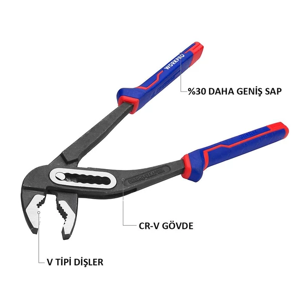 WORKPRO WP231029 300MM CR-V Profesyonel Fort Pense - Resim 2