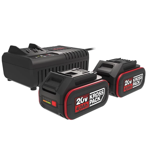 Kress KAD21 20Volt 4.0Ah Li-ion KrossPack 2 Adet Akü ve Akü Şarj Cihazı ürün görseli 1