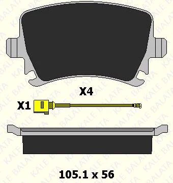 KALE FREN BALATASI ARKA AUDİ A3 TÜM MODELLER A4 03- PASSAT 1.6 FSI 1.9 2.0 TDI 95-16 LEON TOLEDO OCTAVIA SUPERB CADDY GOLF JETTA TOURAN SCIROCCO ürün görseli 1