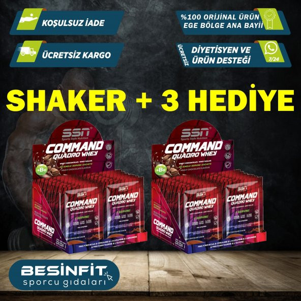 SSN Command Quadro Whey Protein Tozu 900Gr 30 Şase Çilekli - Resim 3