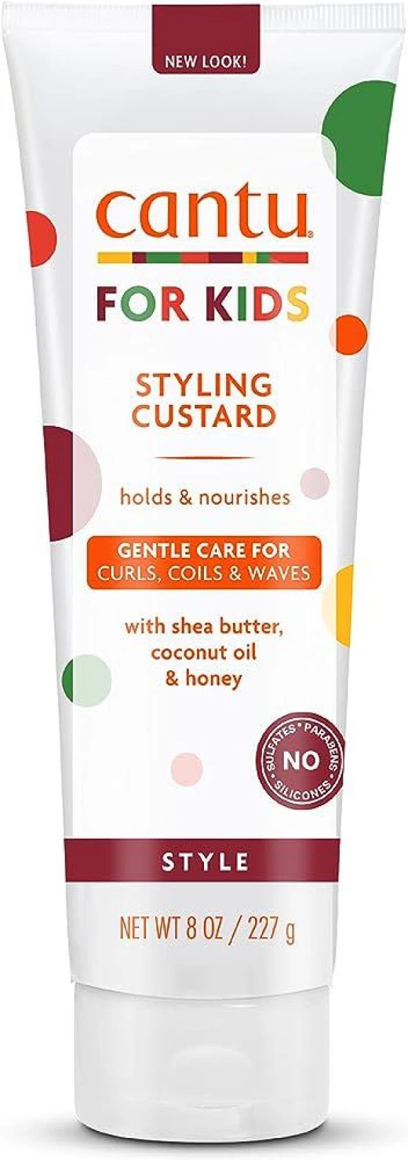 Cantu Kids Kıvırcık ve Dalgalı Saçlı Çocuklar İçin Saç Şekillendirici Ballı Krem 227 gr ürün görseli 1