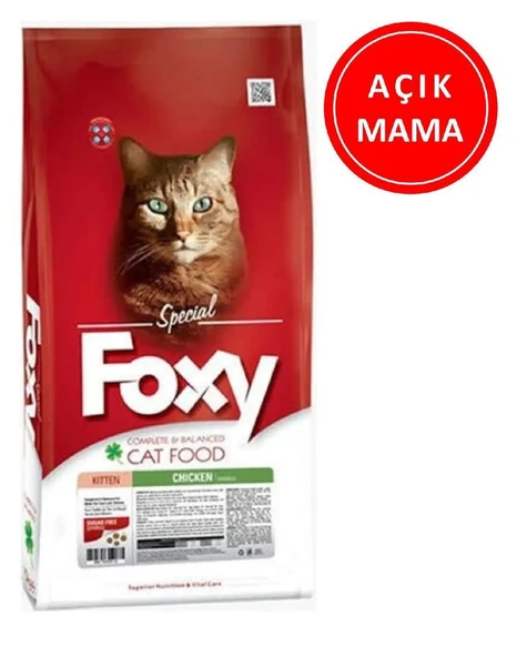 Foxy 37/20 Kitten Tavuk Etli Yavru Kedi Maması 1 Kg AÇIK ürün görseli 1