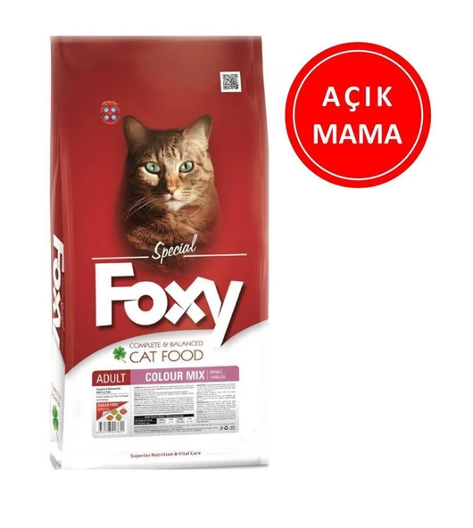Foxy 30/12 Color Mix Renkli Taneli Kedi Maması 1 Kg AÇIK ürün görseli 1