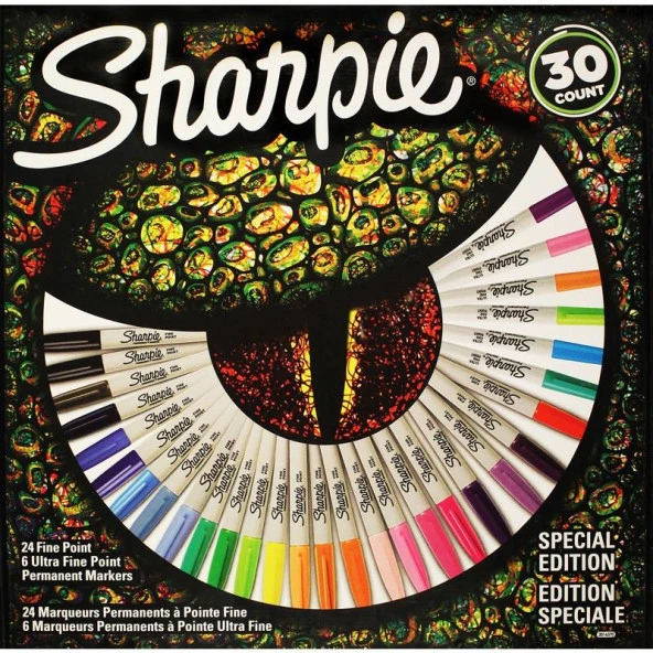 Sharpie Fine Permanent 30'lu Karışık Kutu Kertenkele Markör Kalem ürün görseli 1
