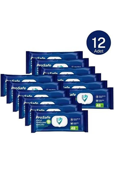 Prosafe 48'li 12 Paket Vücut Temizleme Havlusu ürün görseli 1