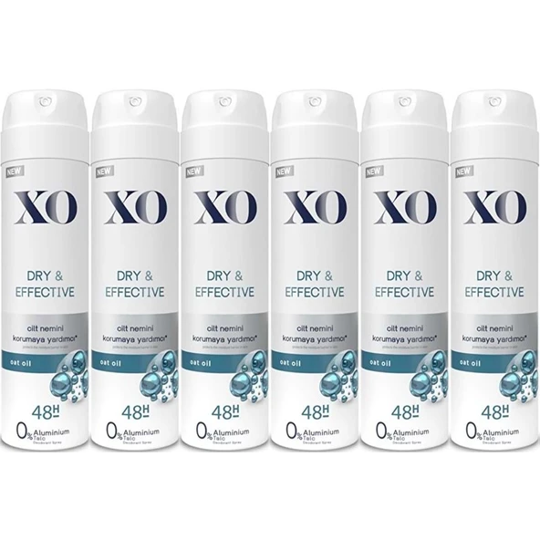 XO Deodorant 150ML Women-Kadın Dry & Effective (6 Lı Set) ürün görseli 1