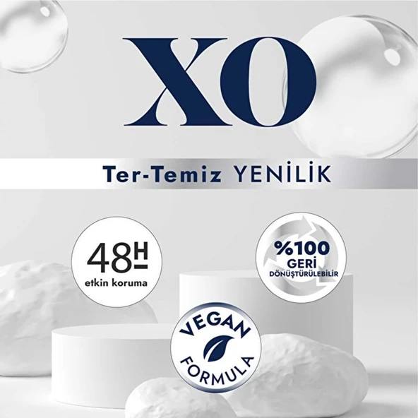 XO Deodorant 150ML Men-Erkek Clear & Protect (2 Li Set) - Resim 5