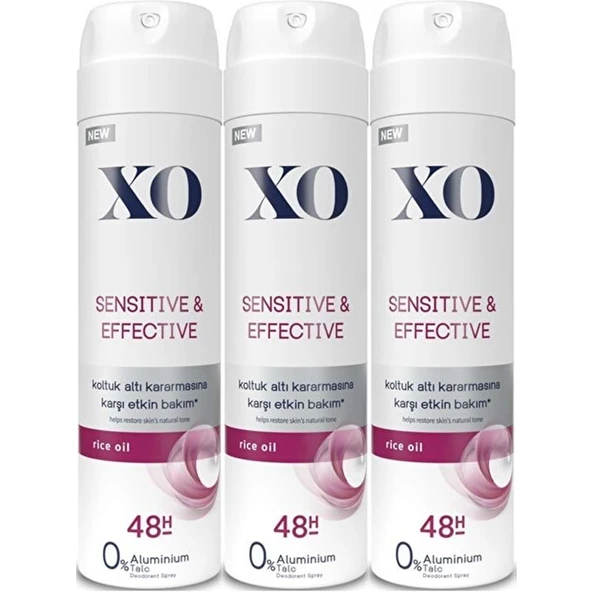 XO Deodorant 150ML Women-Kadın Sensitive & Effective (3 Lü Set) ürün görseli 1