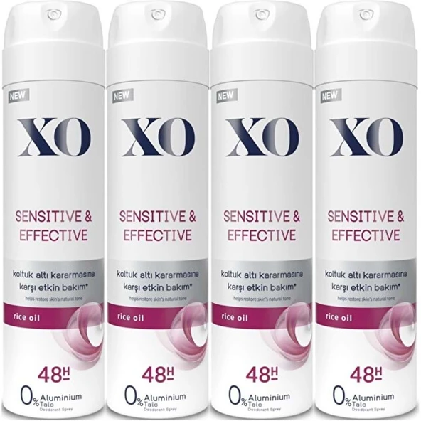 XO Deodorant 150ML Women-Kadın Sensitive & Effective (4 Lü Set) ürün görseli 1