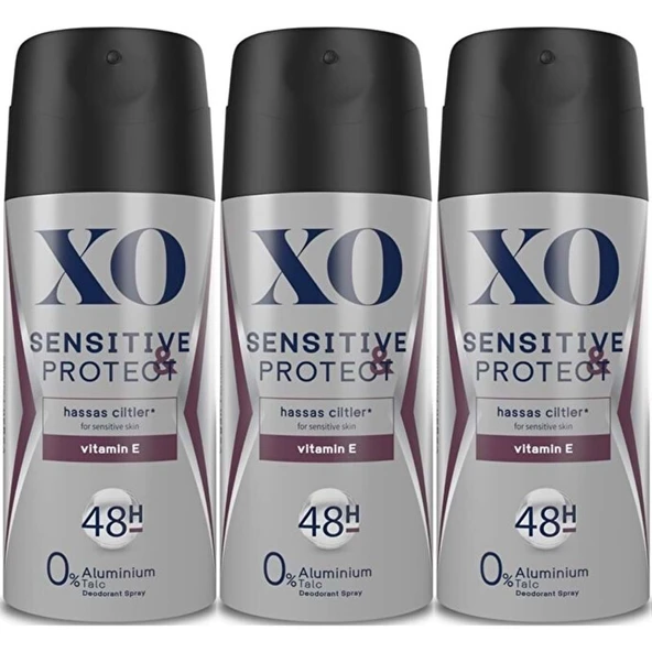 XO Deodorant 150ML Men-Erkek Sensitive & Protect (3 Lü Set) ürün görseli 1