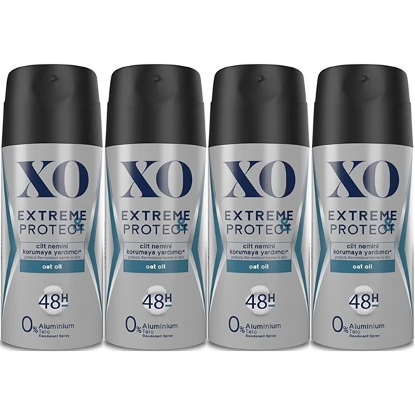 XO Deodorant 150ML Men-Erkek Extreme & Protect (4 Lü Set) ürün görseli 1