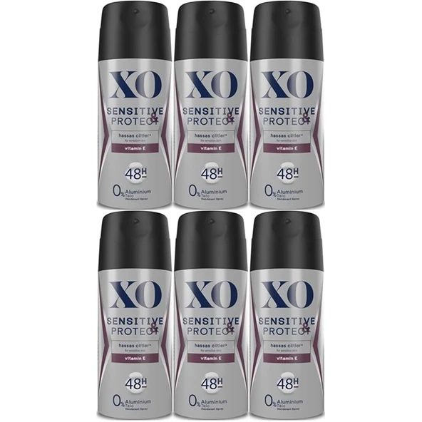 XO Deodorant 150ML Men-Erkek Sensitive & Protect (6 Lı Set) ürün görseli 1