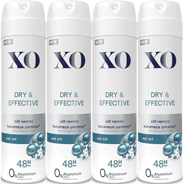 XO Deodorant 150ML Women-Kadın Dry & Effective (4 Lü Set) ürün görseli 1