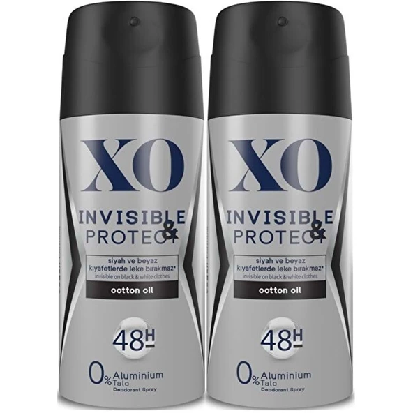 XO Deodorant 150ML Men-Erkek Invisible & Protect (2 Li Set) ürün görseli 1