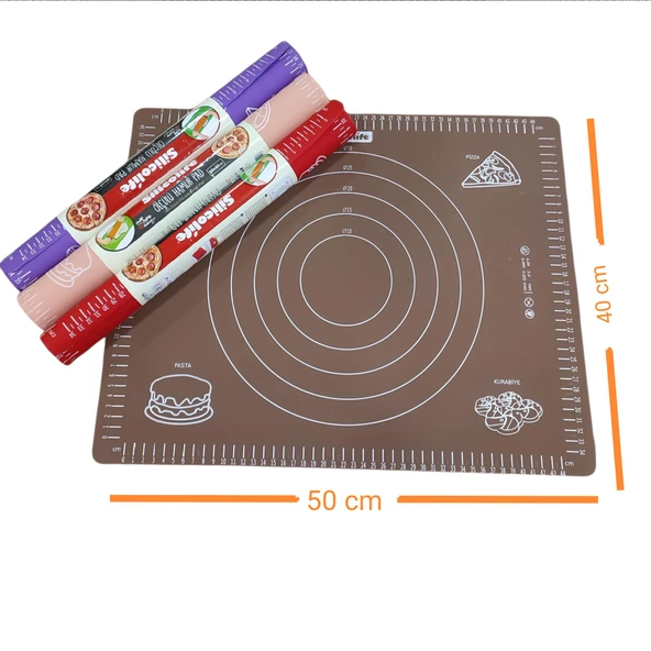 SİLİCOLİFE ÖLÇÜLÜ SİLİKON HAMUR AÇMA MATI 40CMx50CM SL-044 ürün görseli 1