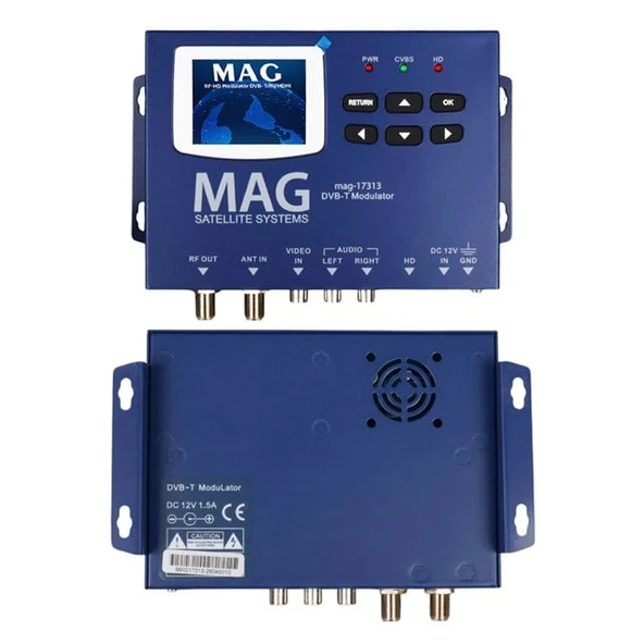 Mag MG-17313 Lcd Ekranlı Hd-Rf Converter Full Hd Dvb-T Encoder Modülatör (Dvb-T/Av/HDMI) - Resim 9
