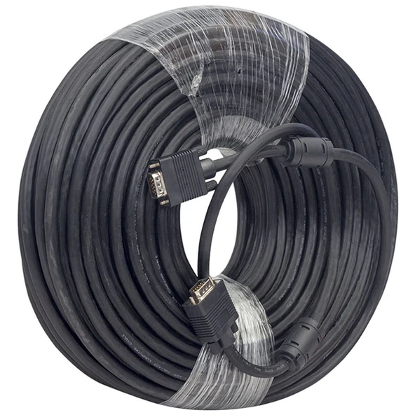 Powermaster PM-16333 15 Pin 3+6 Erkek/Erkek 50 Metre VGA Görüntü Kablosu ürün görseli 1