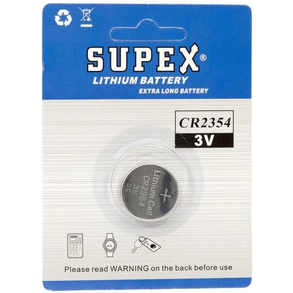 Supex CR2354 3 Volt Lityum Pil Tekli - Resim 2