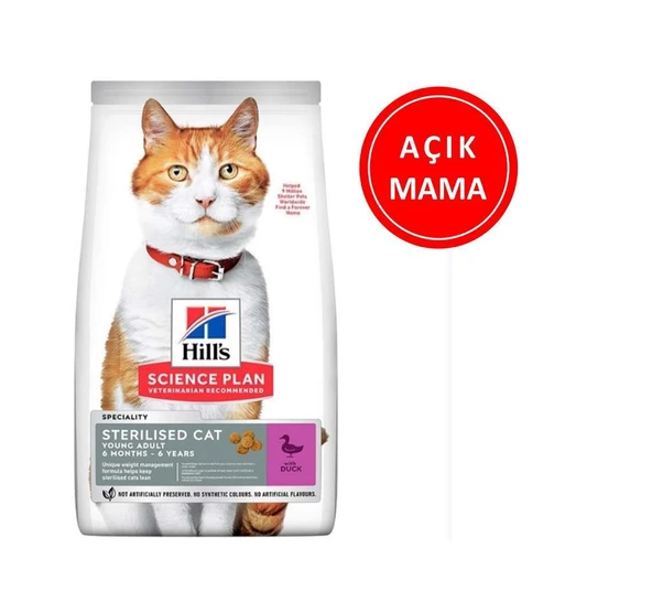 Hills Sterilised Ördekli Yetişkin Kısır Kedi Maması 1 Kg AÇIK ürün görseli 1