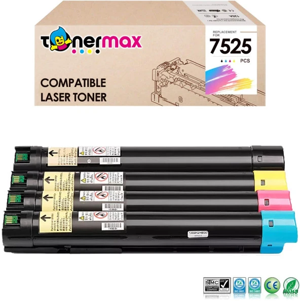 Xerox WorkCentre 7855 Muadil Toneri Set CMYK - Resim 2