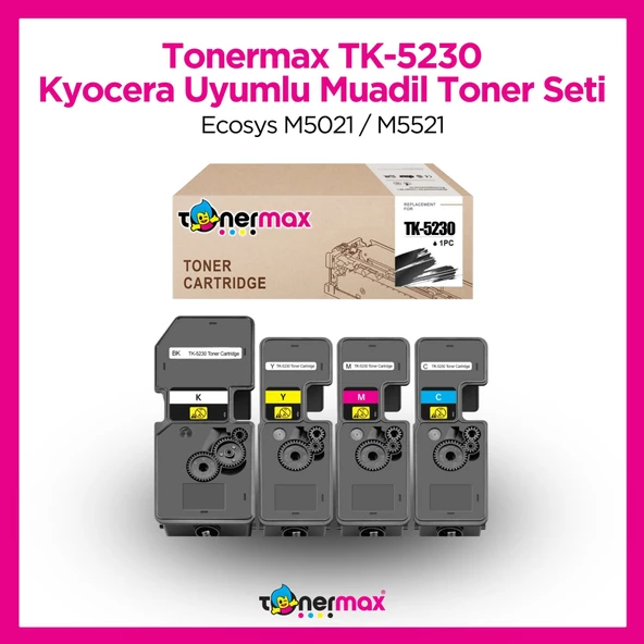 Kyocera TK-5230 Muadil Toner Seti / Ecosys M5021 / M5521 ürün görseli 1
