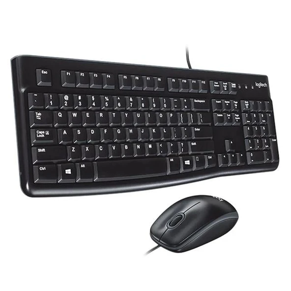 Logitech MK120 Usb Q Siyah Kablolu Klavye + Mouse Set - Resim 4
