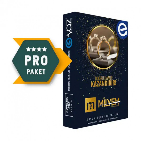 MİLYEM ERP PRO Paket Kuyumculuk Yazılımı ürün görseli 1