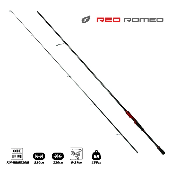 Fujin Red Romeo 210cm 8-37gr 2 Parça Spin Olta Kamışı ürün görseli 1