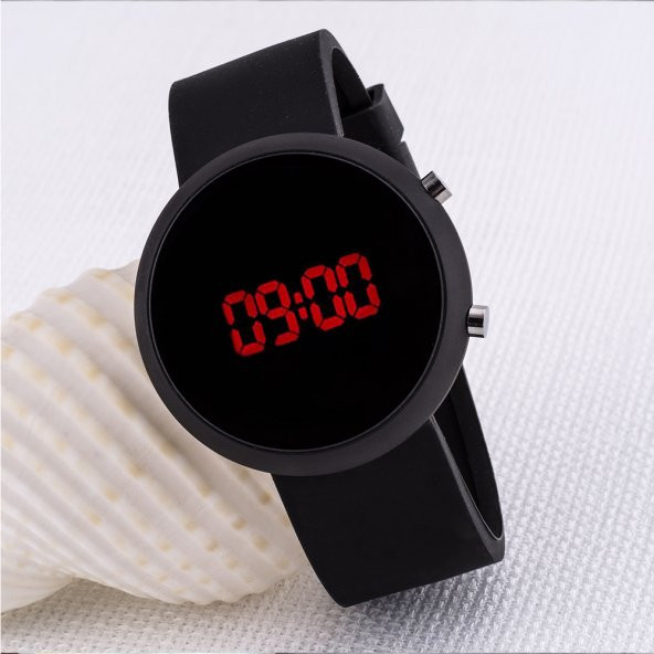Dijital Led Tasarım Siyah Renkli Silikon Kordonlu Unisex Kol Saati ST-303518 ürün görseli 1