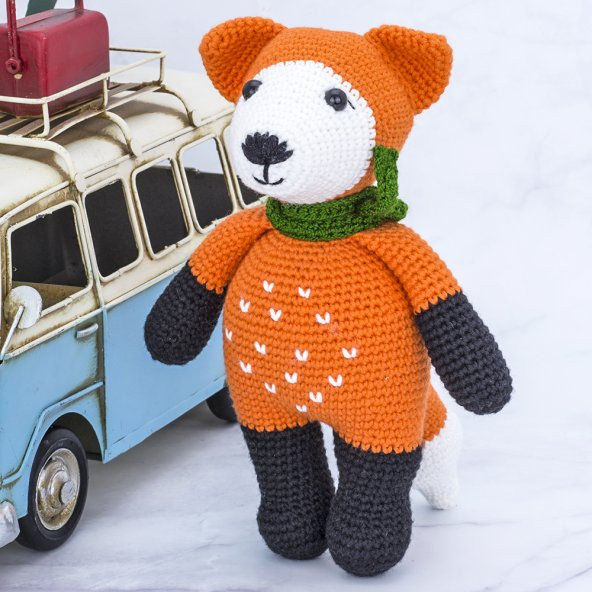Sevimli Mister Fox Organik Oyuncak Tilki Uyku Arkadaşı  Boyutları Y:17cm X G:12cm ürün görseli 1