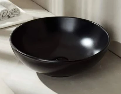 TOLEDO ÇANAK LAVABO 40cm TURAVİT - MAT SİYAH ürün görseli 1