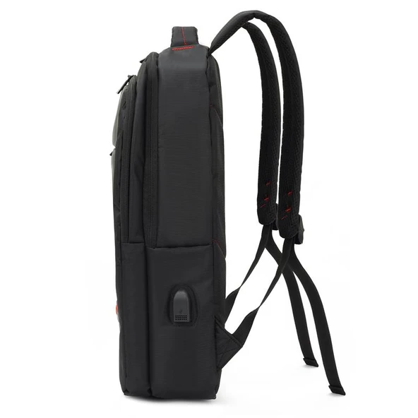 MACK MCC-006 15.6" OFFICE USB GİRİŞLİ NOTEBOOK SIRT ÇANTASI SİYAH ürün görseli 1