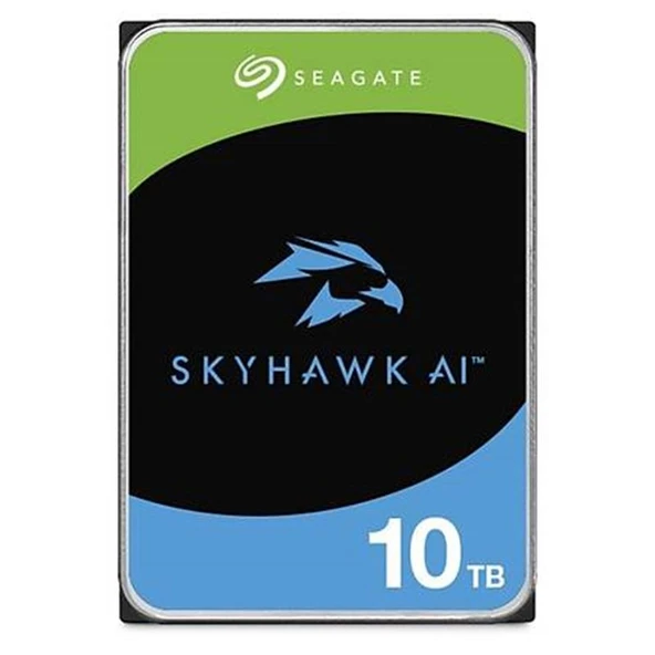 10 TB SEAGATE 3.5 SKYHAWK AI SATA 7200RPM 256MB 7/24 GUVENLIK ST10000VE001 (5 YIL RESMI DIST GARANTILI) ürün görseli 1