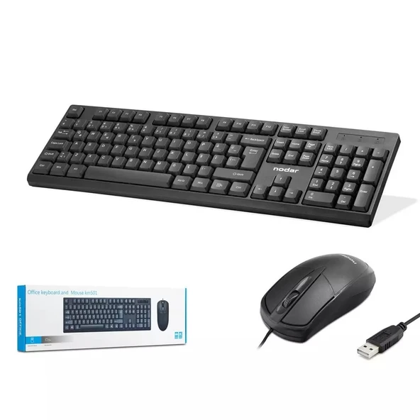 Nodar KM501 Klavye ve Mouse Seti - Siyah ürün görseli 1