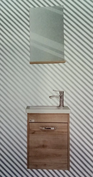 HİLTON BANYO DOLABI - SLİM 45 ROYAL MEŞE ürün görseli 1