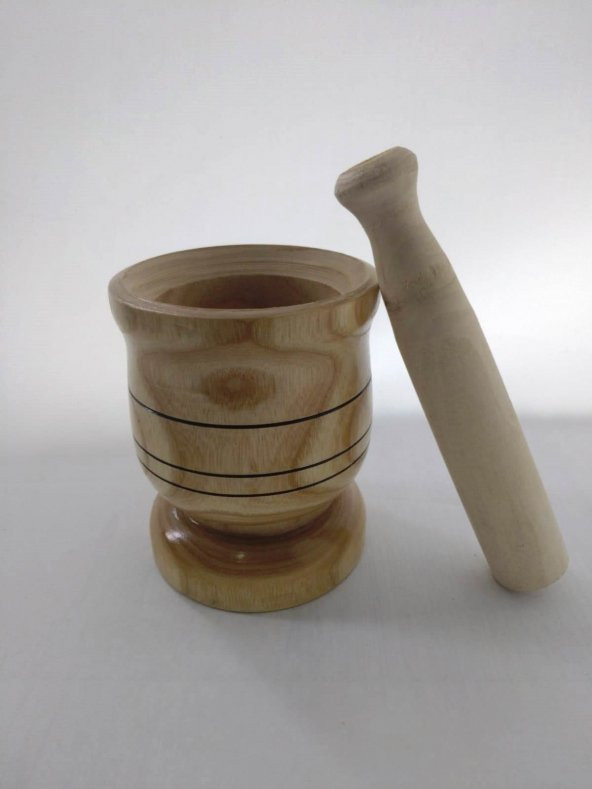 Ahşap Havan Dövecek Desenli Büyük Boy 14cm x 11cm ürün görseli 1