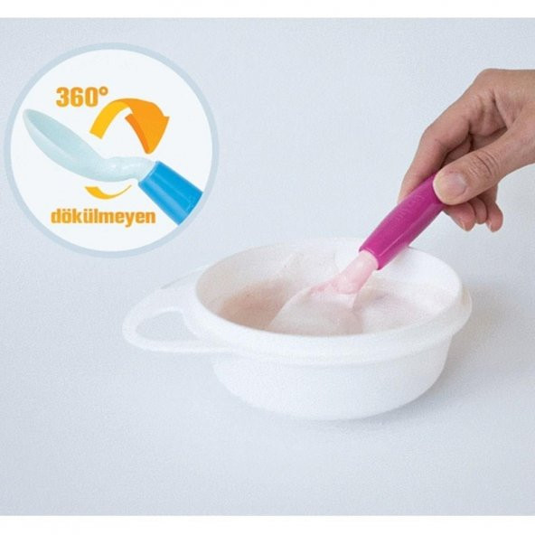 Mycey 360⁰ Dönen Kaşık Pembe - Resim 3
