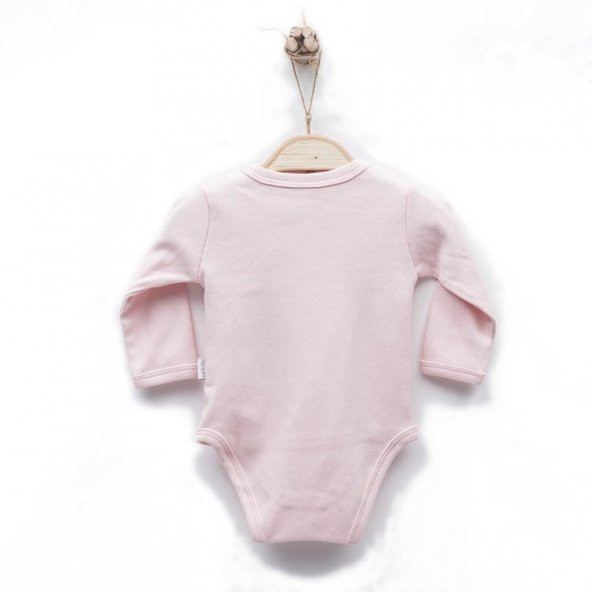 KitiKate Organik Basic Kruvaze Uzun Kol Body 77268 Pembe - Resim 2
