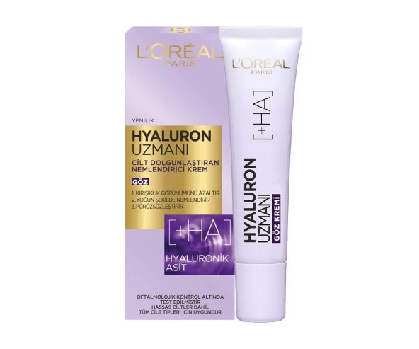 Loreal Paris Hyaluron Uzmanı Cilt Dolgunlaştıran Nemlendirici Göz Kremi 15 Ml ürün görseli 1