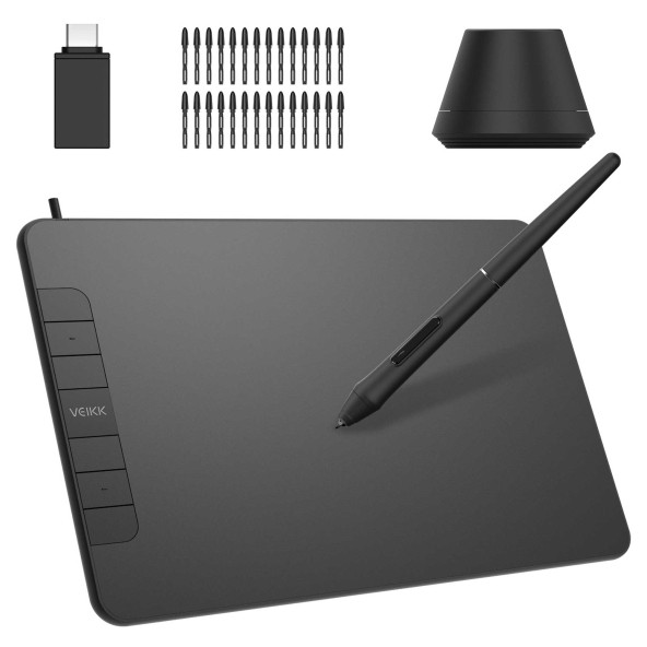 Veikk Vk640 6 X 4" 6 Kısayol Tuşlu Grafik Tablet + Kalem ürün görseli 1