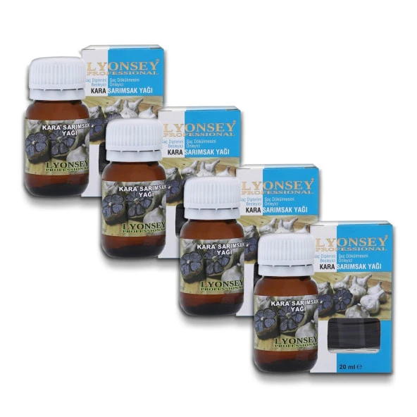 Lyonsey Professional Kara Sarımsak Yağı 20 ml x 4 Adet - Resim 2