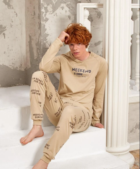 Gd Goldoremi 5326 Erkek Weekend Uzun Kollu Pijama Takımı ürün görseli 1