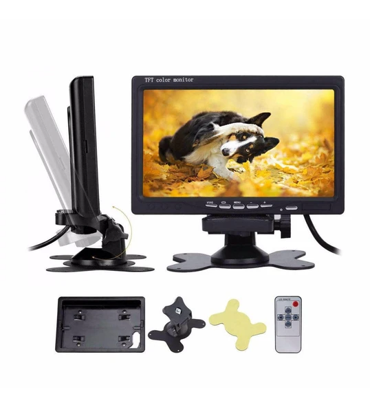 AEMPART Araç geri görüş kamera ve monitör seti seti 7 inc tek bölge ürün görseli 1